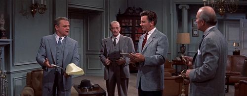 James Cagney, Richard Gaines, Robert Keith, and Cameron Mitchell in Love Me or Leave Me (1955)