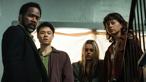 Harold Perrineau, Chloe Van Landschoot, Kaelen Ohm, and Ricky He in From: Forest for the Trees (2023)
