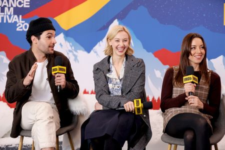 Sarah Gadon, Aubrey Plaza, and Christopher Abbott at an event for The IMDb Studio at Sundance: The IMDb Studio at Acura 