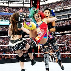 Daria Berenato, Sarah Bridges, and Kanako Urai in WrestleMania 35 (2019)