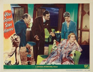 Joan Fontaine, Mary Forbes, Willard Parker, and Roland Young in You Gotta Stay Happy (1948)