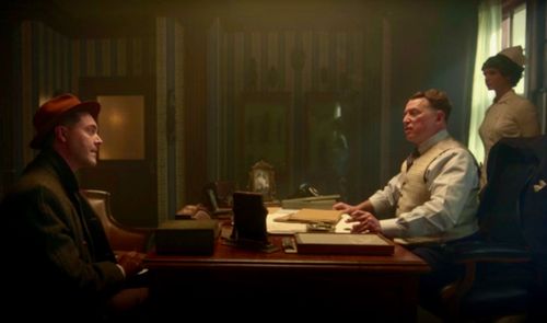 Stephen Spencer (Dr David Harvard) with Jack Huston (Odis Weff), Fargo Season 4, Episode 402. FX and Hulu.