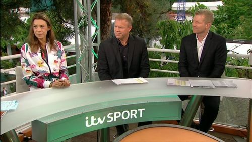 Jim Courier, Marion Bartoli, and Mark Petchey in French Open Live 2016 (2016)