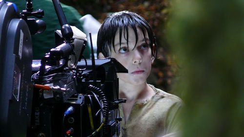 Nicholas Croucher on Merlin set, Forest of Dean, Season 4.