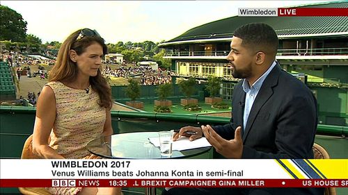 Annabel Croft and Hugh Woozencroft in Wimbledon Sportsday (2017)