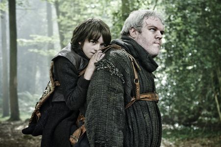 Isaac Hempstead Wright and Kristian Nairn in Game of Thrones (2011)