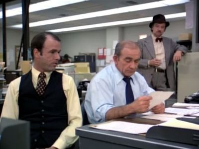 Edward Asner, Jack Bannon, and Richard B. Shull in Lou Grant (1977)