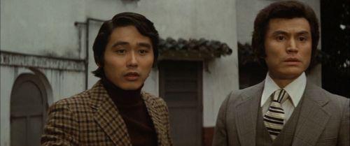 Katsuhiko Sasaki and Katsumasa Uchida in Terror of Mechagodzilla (1975)