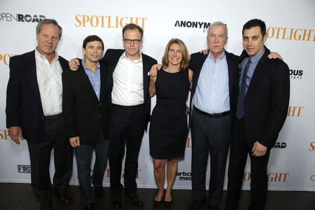 Tom McCarthy, Walter Robinson, Josh Singer, and Michael Rezendes at an event for Spotlight (2015)