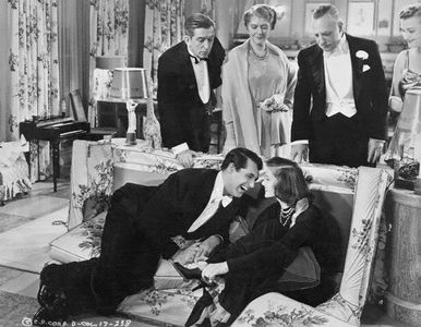 Cary Grant, Katharine Hepburn, Edward Everett Horton, Jean Dixon, Doris Nolan, and Henry Kolker in Holiday (1938)