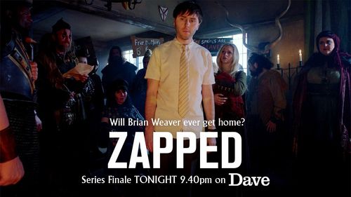 James Buckley, Kenneth Collard, Louis Emerick, Paul Kaye, Sally Phillips, Miranda Hennessy, and Sharon Rooney in Zapped 