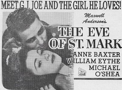 Anne Baxter and William Eythe in The Eve of St. Mark (1944)