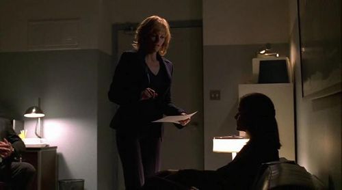 Marg Helgenberger and Christine Tucci in CSI: Crime Scene Investigation (2000)