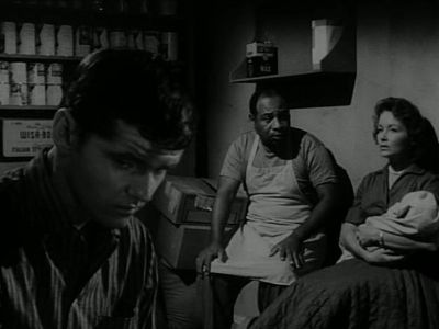 Jack Nicholson, Barbara Knudson, and Smoki Whitfield in The Cry Baby Killer (1958)