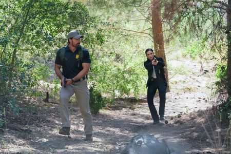 Agent Knight (Katrina Law) works a case with Agent Gage Winchester (Caleb Alexander Smith) on NCIS