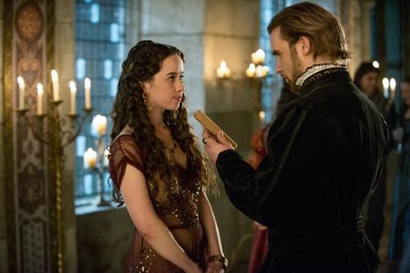 With Anna Popplewell on CW's Reign, 