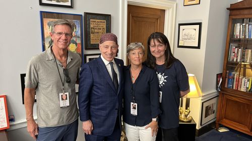 With fellow producers Tom and Jenn Wiggin and Rep. Jamie Raskin after we shot an interview with him in his congressional