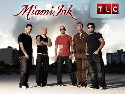 Yojiro Harada, Chris Nunez, Darren Brass, Ami James, and Chris Garver in Miami Ink (2005)