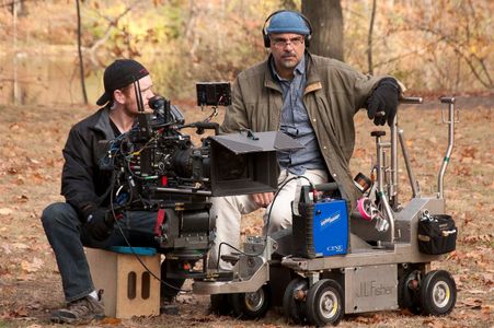 Director David A. Armstrong sets up the shot with operator Aaron Gantt on the set of THE ASSASSIN'S CODE