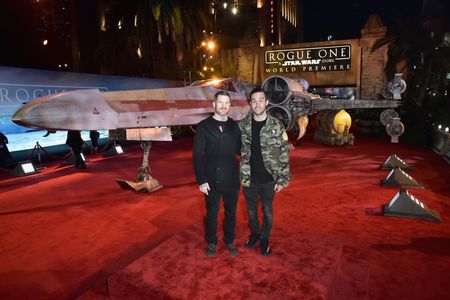 Andrew Hurley and Pete Wentz at an event for Rogue One: A Star Wars Story (2016)