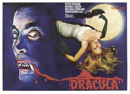 Christopher Lee, Peter Cushing, and Melissa Stribling in Horror of Dracula (1958)