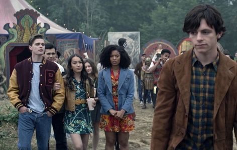 Ty Wood, Ross Lynch, Jaz Sinclair, and Jasmine Vega in Chilling Adventures of Sabrina (2018)
