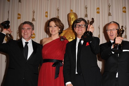 Sigourney Weaver, Rick Carter, Kim Sinclair, and Robert Stromberg at an event for The 82nd Annual Academy Awards (2010)
