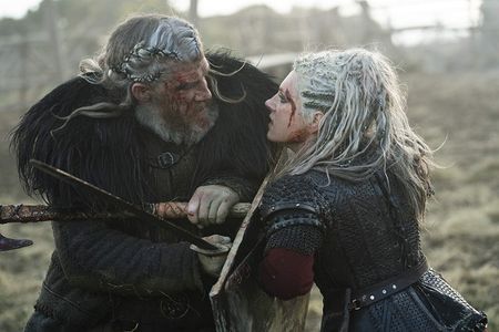 Katheryn Winnick and Kieran O'Reilly in Vikings (2013)