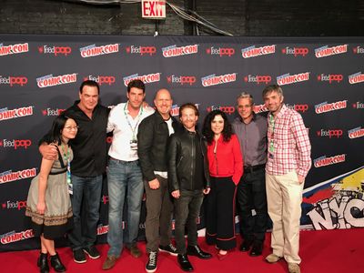 Mike Henry and the Family Guy cast and Executive Producers at New York Comic-con, October 2017.