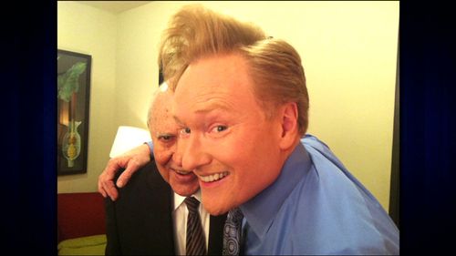 Conan O'Brien and Carl Reiner in Conan (2010)