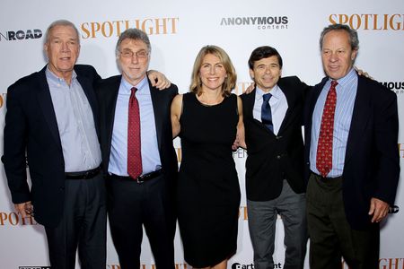 Ben Bradlee Jr., Michael Rezendes, Martin Baron, Sacha Pfeiffer, and Walter Robinson at an event for Spotlight (2015)