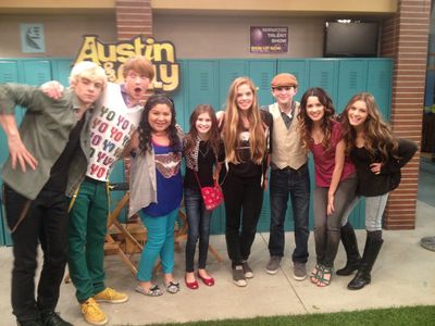 Cricket Wampler and the cast of of Disney Channel's 
