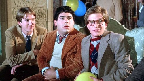Matthew Modine, Jonathan Prince, and Michael Zorek in Private School (1983)
