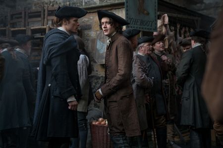 Sam Heughan and César Domboy in Outlander (2014)
