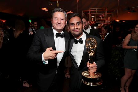 Ted Sarandos and Aziz Ansari at an event for The 69th Primetime Emmy Awards (2017)