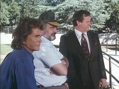 Michael Landon, Victor French, and Don Hood in Highway to Heaven (1984)