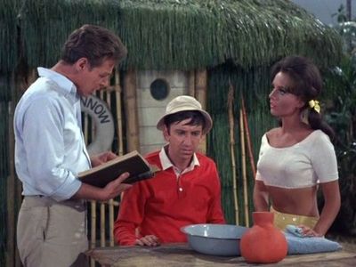 Bob Denver, Russell Johnson, and Dawn Wells in Gilligan's Island (1964)