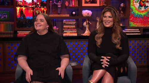 Emily Simpson and Aidy Bryant in Watch What Happens Live with Andy Cohen: Aidy Bryant & Emily Simpson (2022)