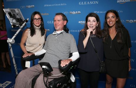 Courteney Cox, Nanci Ryder, Steve Gleason, and Michel Varisco-Gleason at an event for Gleason (2016)