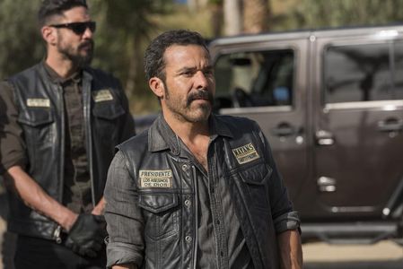 Michael Irby and Clayton Cardenas in Mayans M.C. (2018)