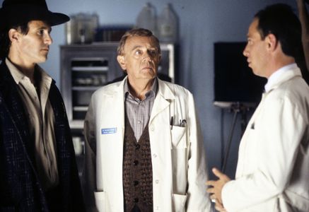 Miguel Ferrer, Warren Frost, and Michael Ontkean in Twin Peaks (1990)