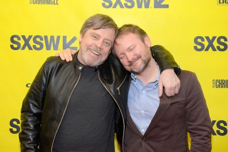 Mark Hamill and Rian Johnson at an event for The Director and the Jedi (2018)