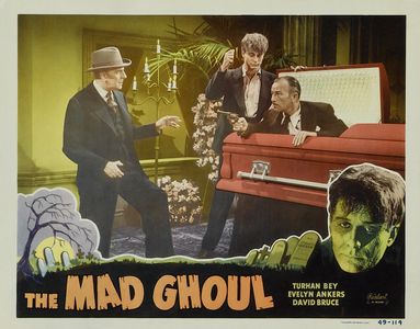 Robert Armstrong, David Bruce, and George Zucco in The Mad Ghoul (1943)