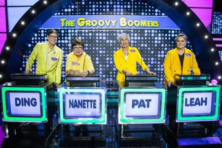 Nanette Inventor, Pat Castillo, Leah Navarro, and Ding Mercado in Family Feud Philippines (2022)