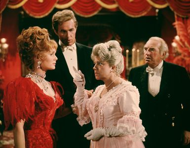 Debbie Reynolds, Ed Begley, Hermione Baddeley, and Harve Presnell in The Unsinkable Molly Brown (1964)