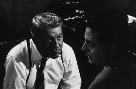 Jean Desailly and Jean Gabin in Inspector Maigret (1958)
