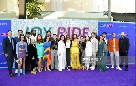 Isla Rose Hall with the cast of Joy Ride