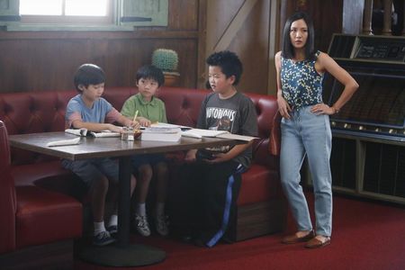 Constance Wu, Forrest Wheeler, Ian Chen, and Hudson Yang in Fresh Off the Boat (2015)