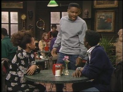 Michelle Thomas and Malcolm-Jamal Warner in The Cosby Show (1984)