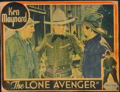 Ed Brady, Charles King, and Ken Maynard in The Lone Avenger (1933)